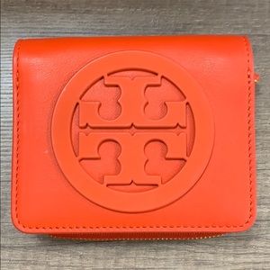 Tory Burch Charlie Mini Orange Wallet